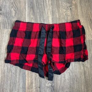 Old Navy Women’s Plaid Shorts - Red and Black